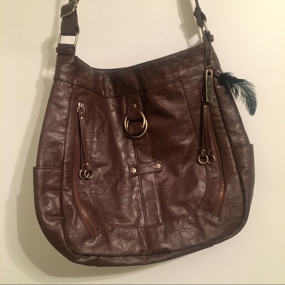 ROXY Cross-Body Bag - Brown with front pockets - Picture 1 of 7